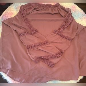 Xl dressy top with top of shoulder area missing.